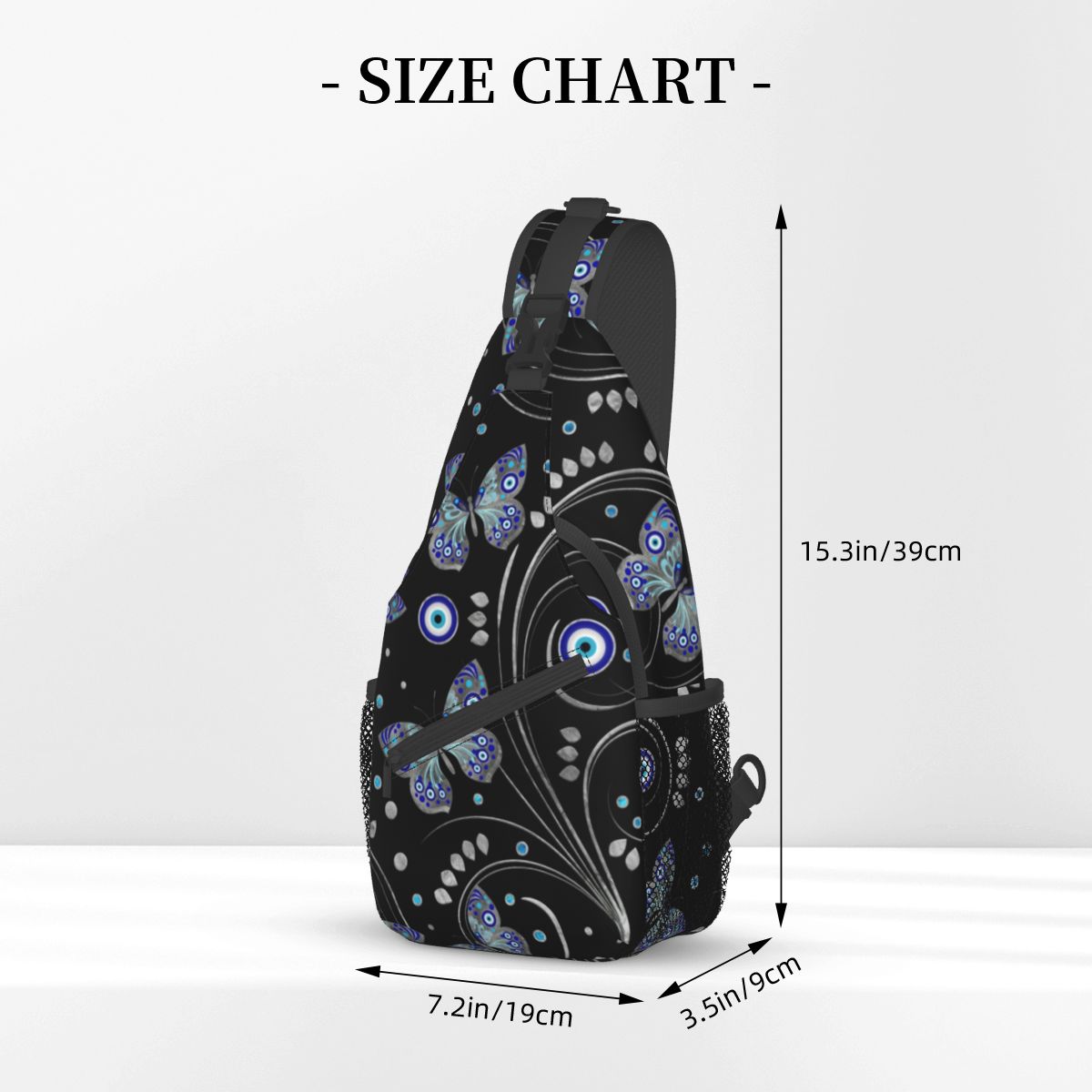 Butterfly & Nazar Printed Evil Eye Shoulder Bags