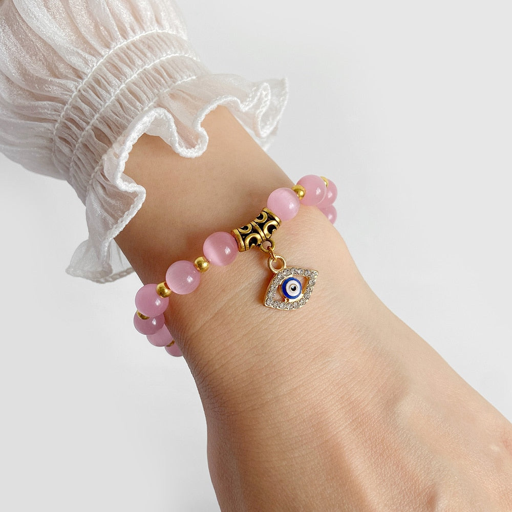 Talisman Evil Eye Charm Stone Bracelets.