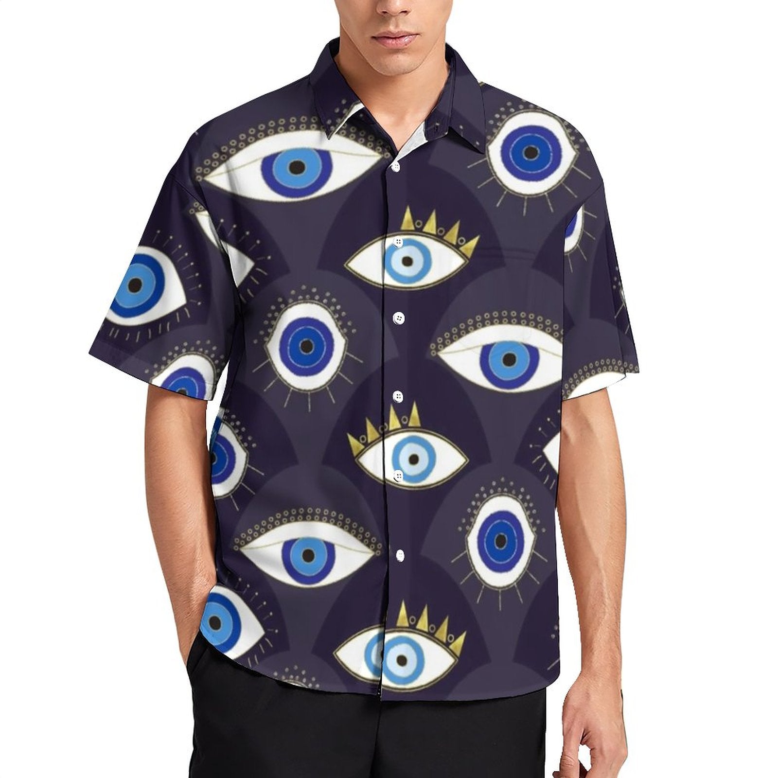 greek evil eye casual shirts