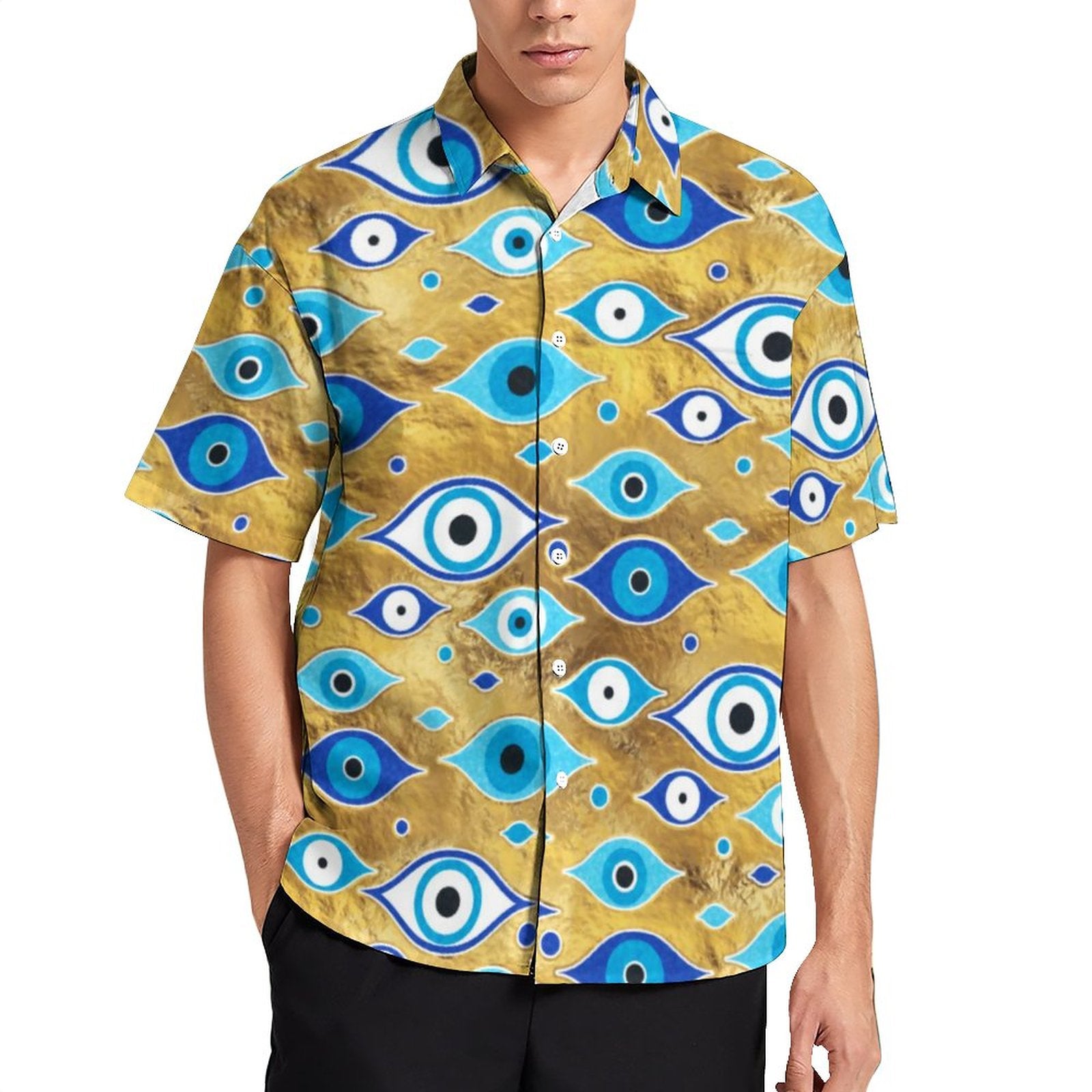 greek evil eye casual shirts
