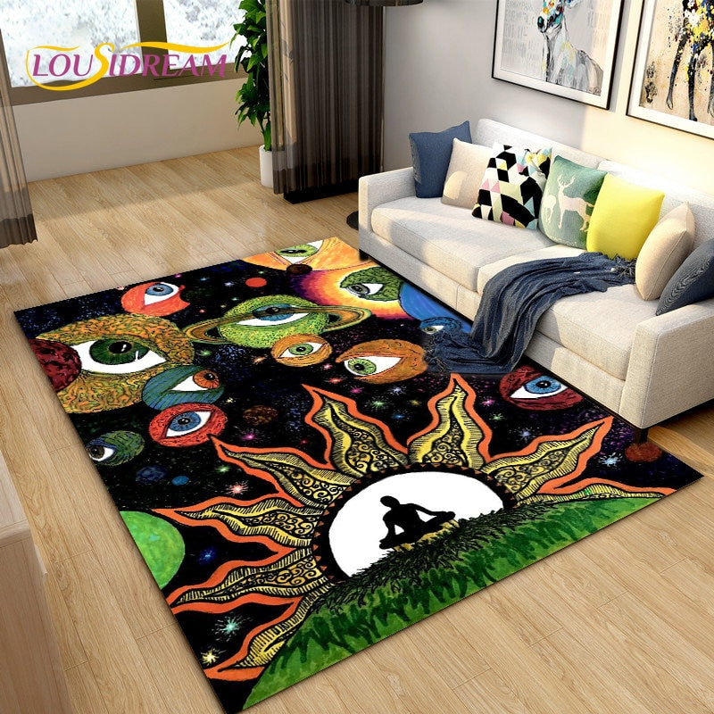Evil Eye Unique Designs Non-slip Rugs