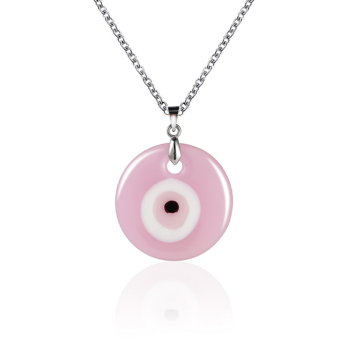 Glass Evil Eye Choker Necklace
