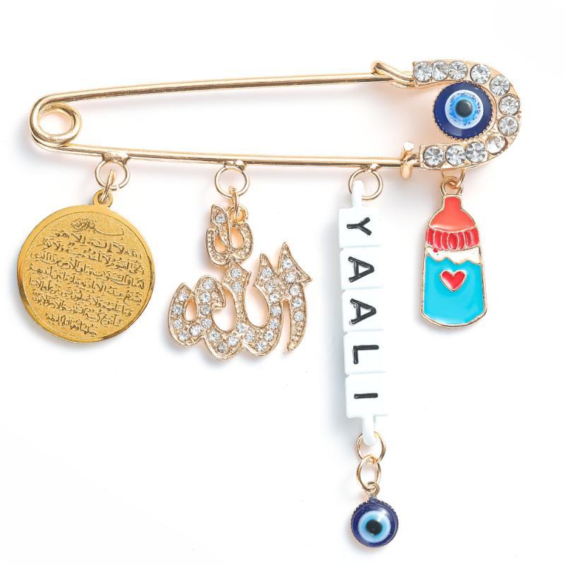 Muslim Mashallah Evil Eye Brooch Amulet