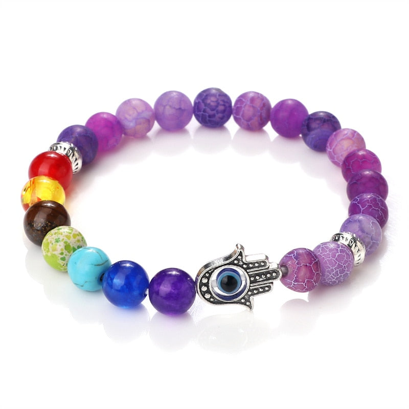 Evil Eye Natural Stone Bracelet