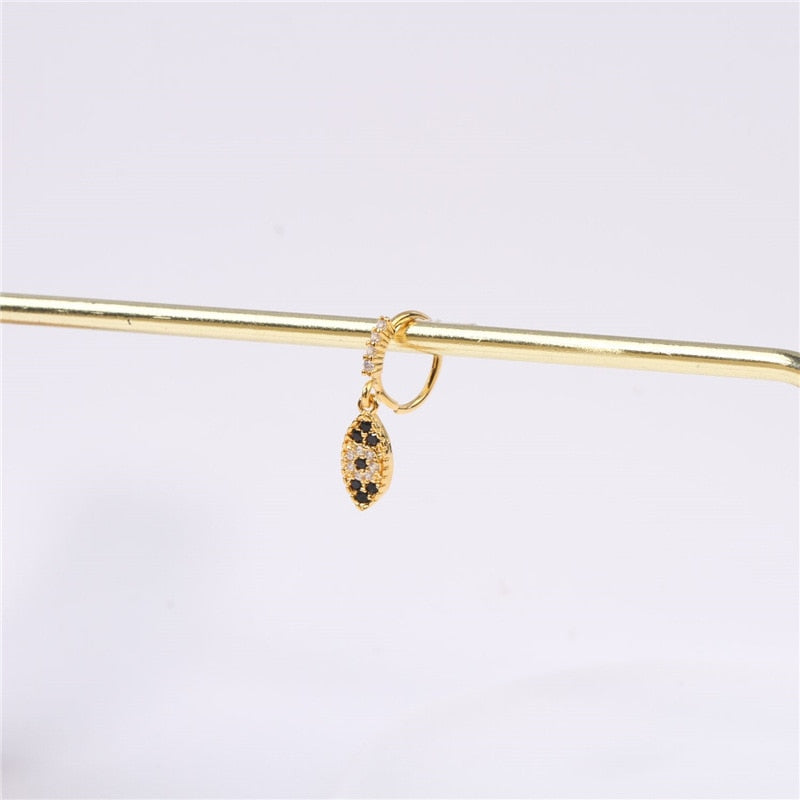 Evil Eye Gold Charm Nose Ring