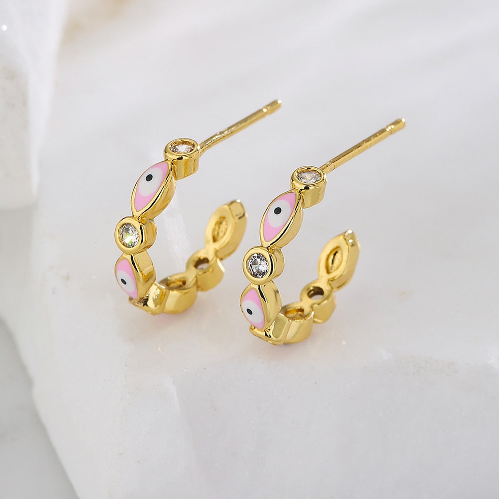 Evil Eye Women Stud Earrings