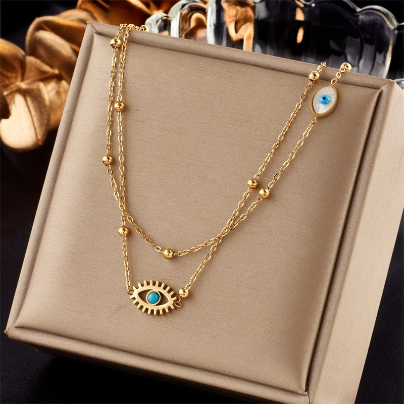 Classic Evil Eye Beautiful Choker Necklace