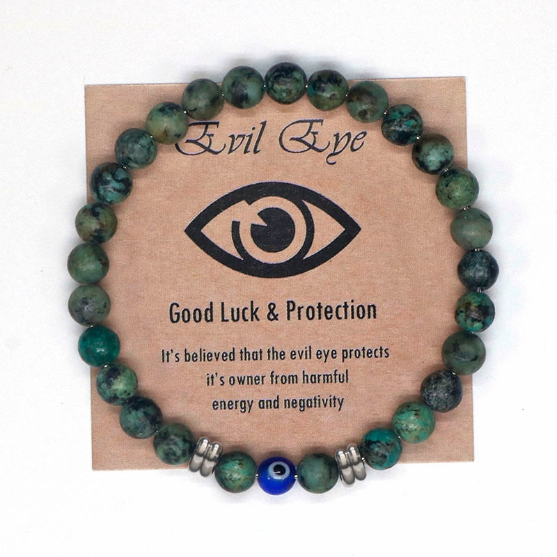 Turkish Evil Eye Precious Stone Bracelet