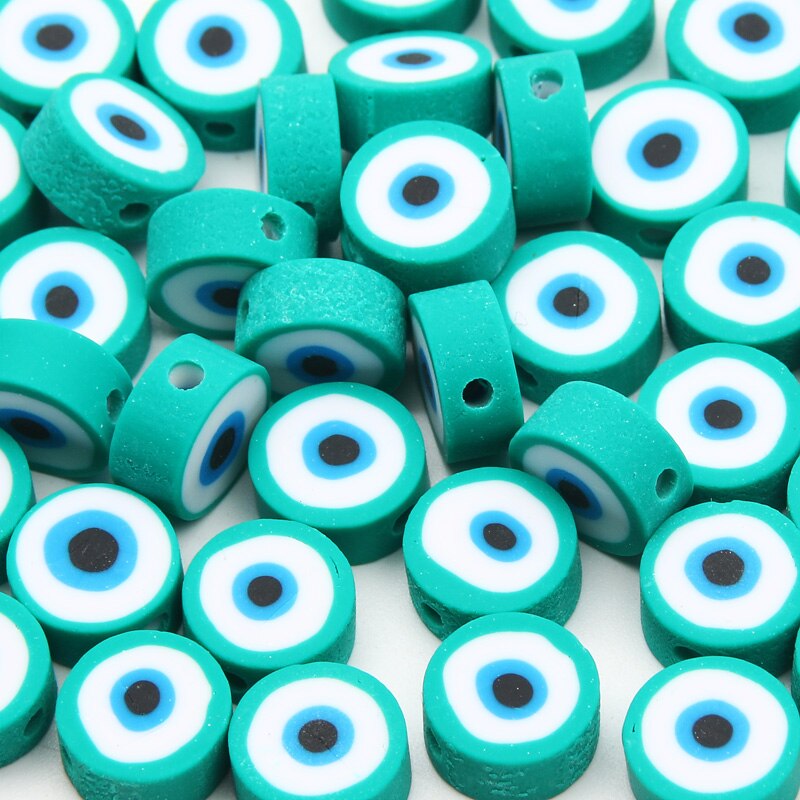 Classic Evil Eye Round Clay Beads
