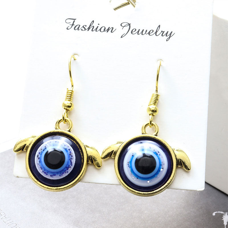 Evil Eye Drop Earrings for Women