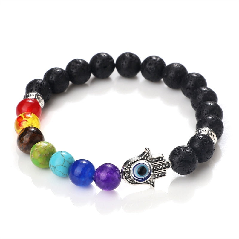 Evil Eye Natural Stone Bracelet