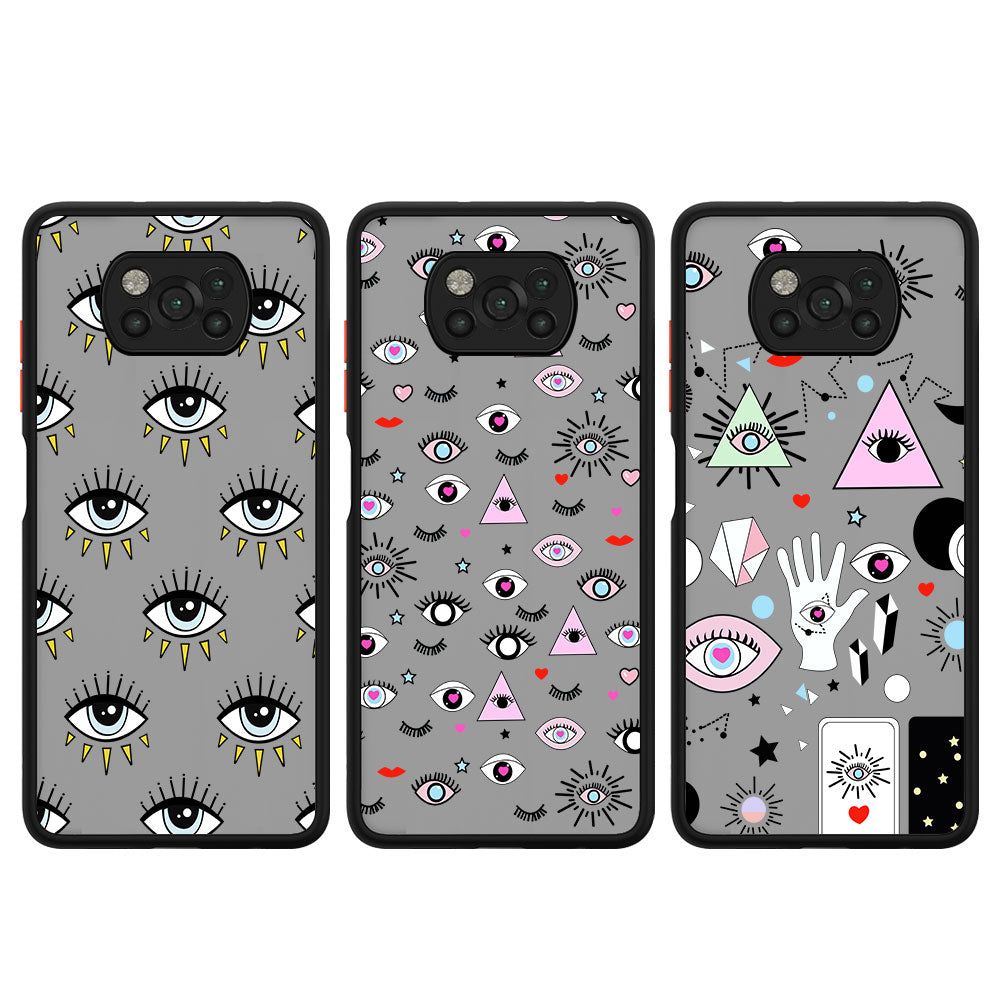 multiple printed evil eye phone case