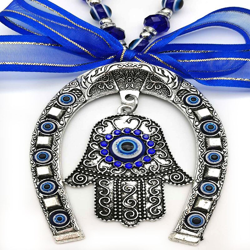 Evil Eye Horseshoe Keychain