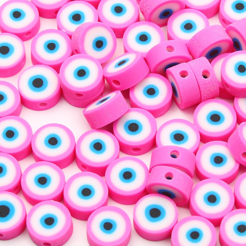 Classic Evil Eye Round Clay Beads