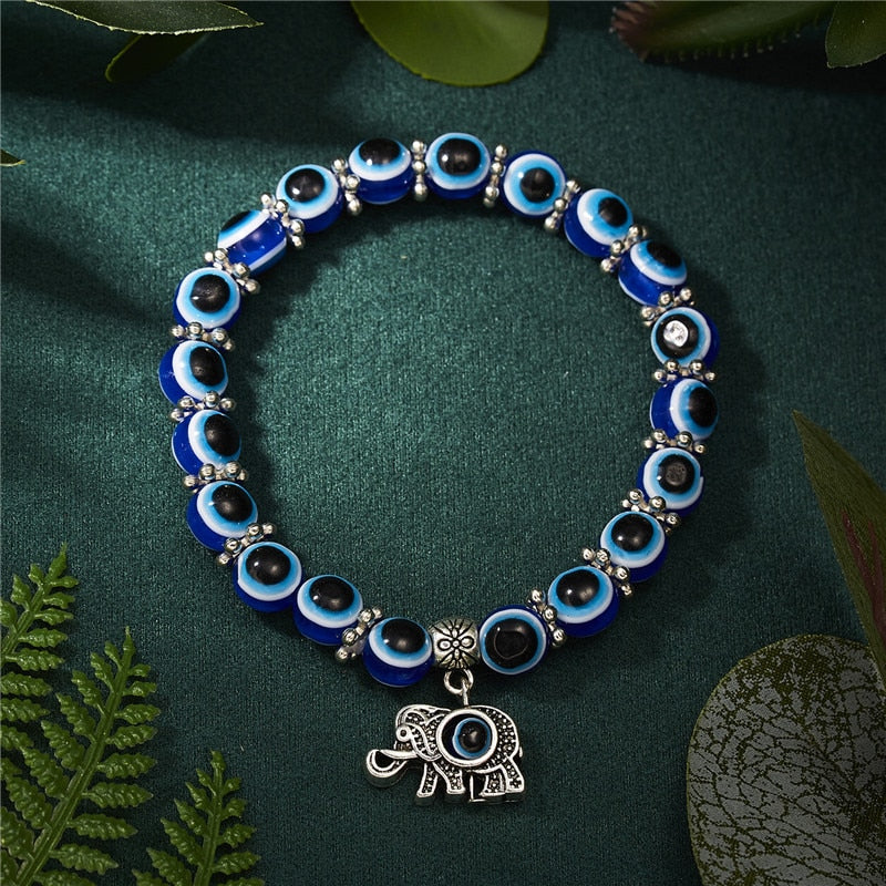 Multicolor Evil Eye Hamsa Hand Pendant BraceletMulticolor Evil Eye Hamsa Hand Pendant Bracelet