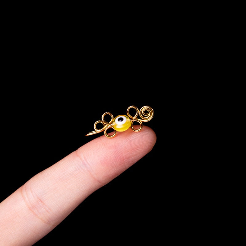 Evil Eye Steel Nose Cuff