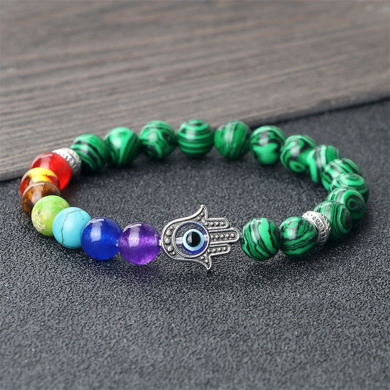 Evil Eye Natural Stone Bracelet