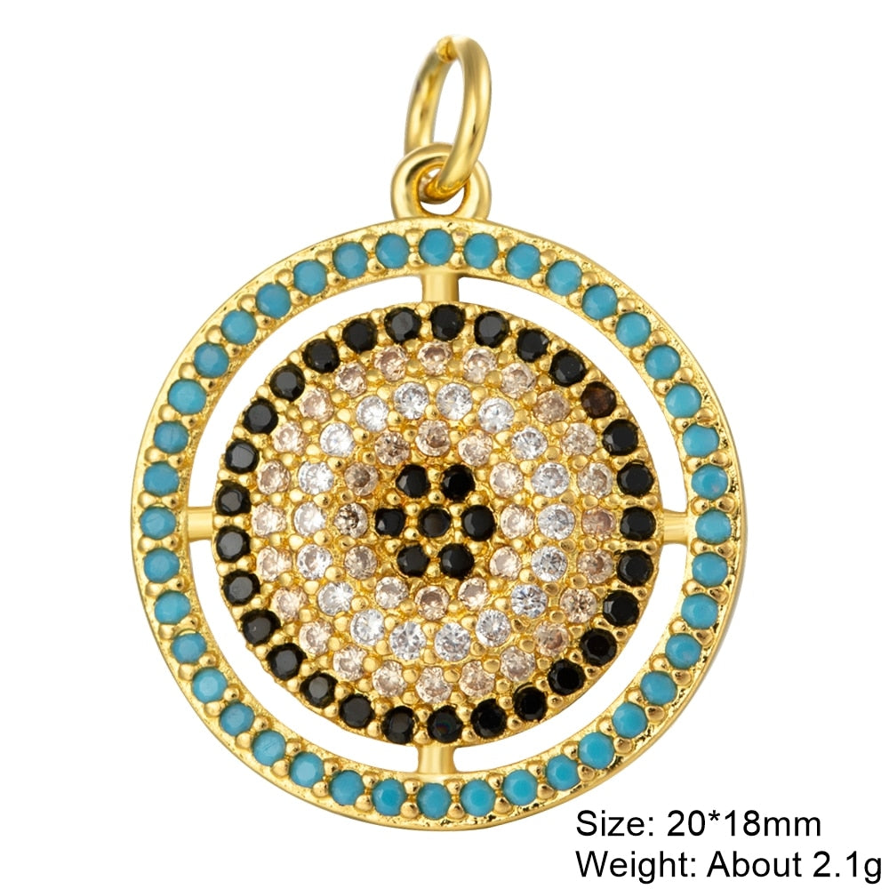 Multicolor Evil Eye Charm Pendants