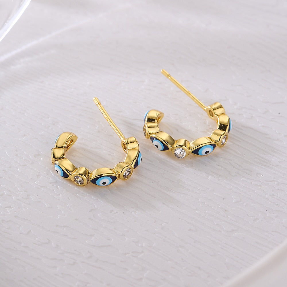Evil Eye Women Stud Earrings