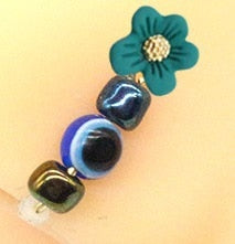 Evil Eye Flower Nose Ring