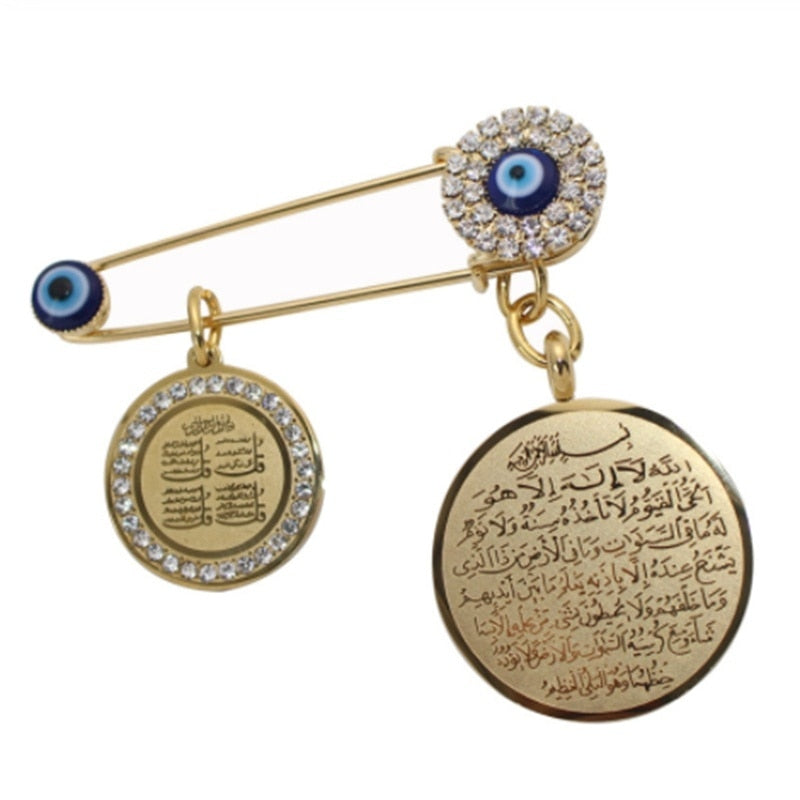 Muslim Mashallah Evil Eye Brooch Amulet