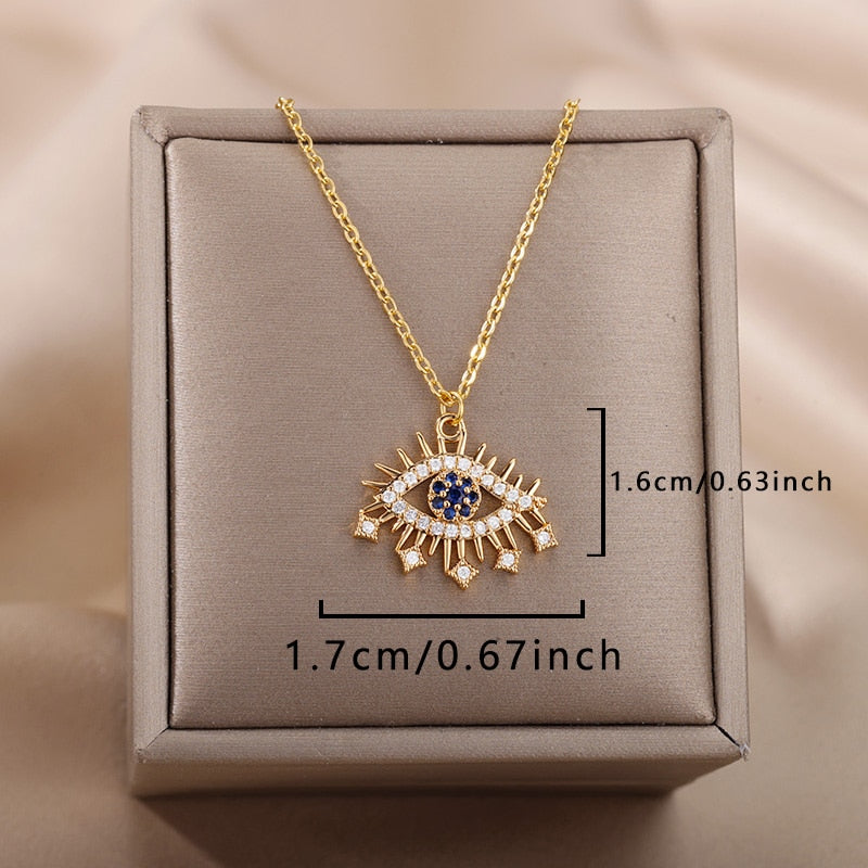 Pretty Evil Eye Gift Pendant Necklace