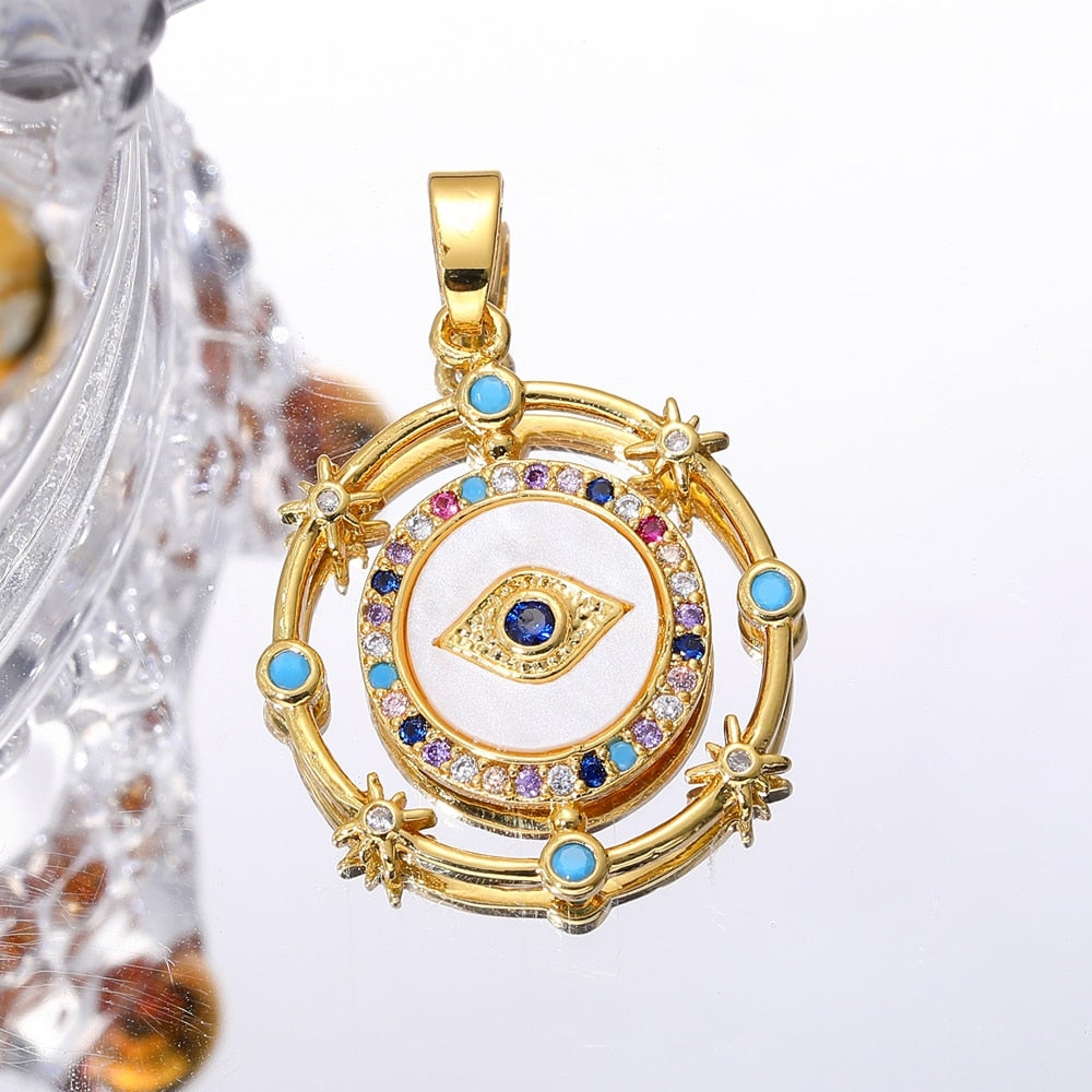 Multicolor Evil Eye Charm Pendants