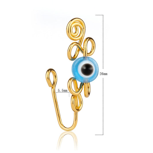 Evil Eye Steel Nose Cuff