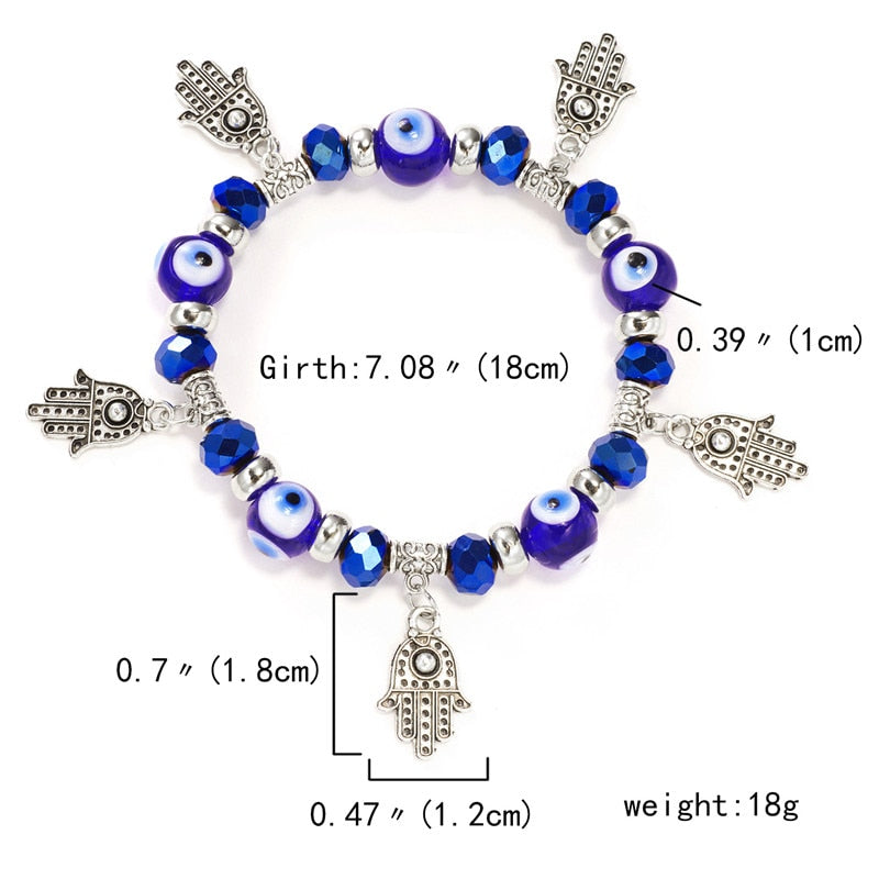 Classic Hamsa Hand-Beaded Bracelet