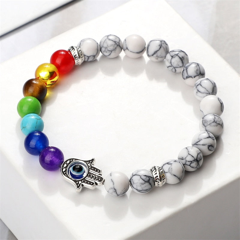 Evil Eye Natural Stone Bracelet