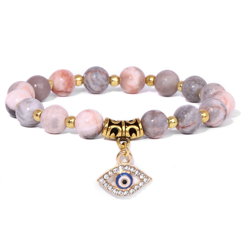 Talisman Evil Eye Charm Stone Bracelets
