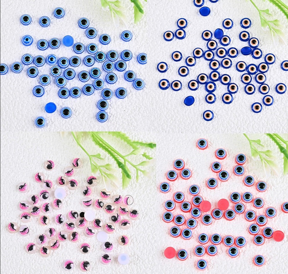 Evil Eye Rhinestones Nail Beads
