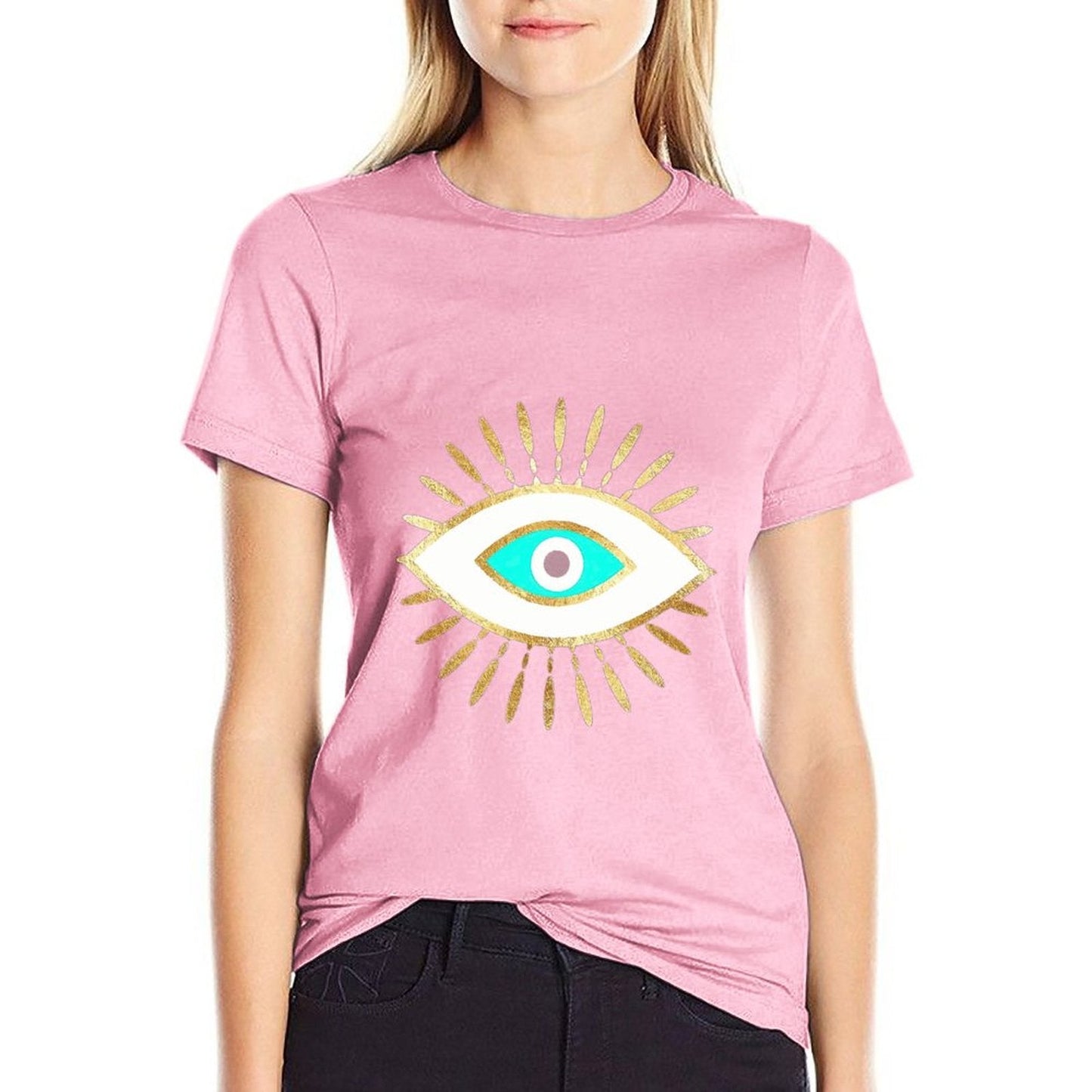 evil eye cotton women t-shirt