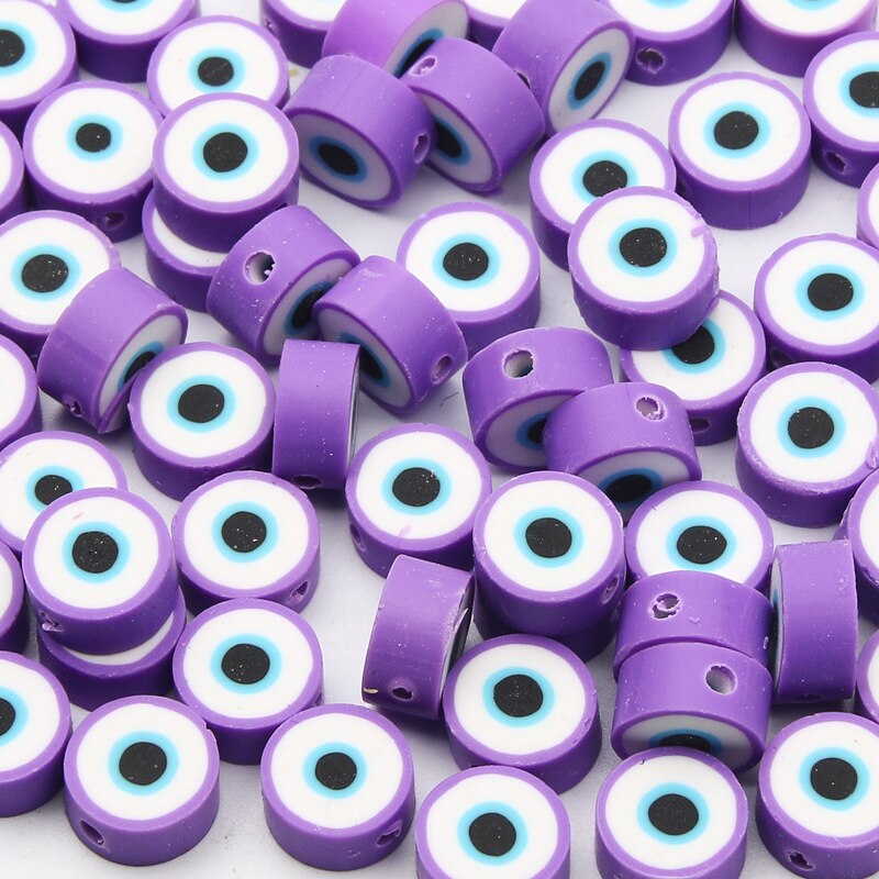 Classic Evil Eye Round Clay Beads
