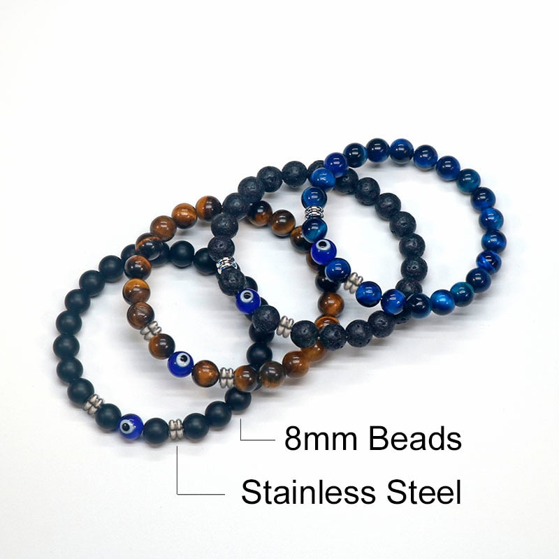 Turkish Evil Eye Precious Stone Bracelet