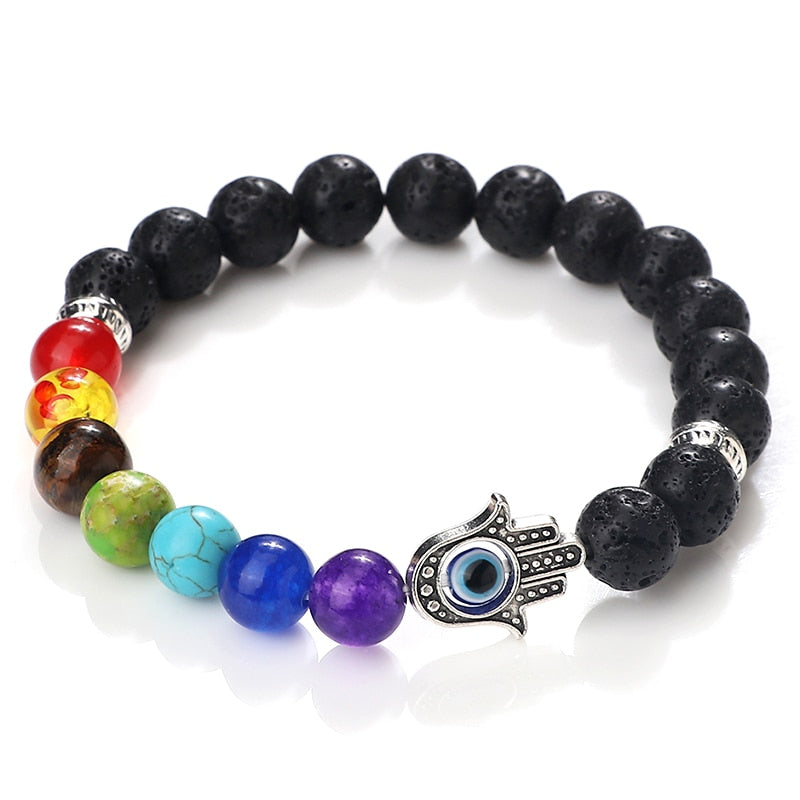 Evil Eye Natural Stone Bracelet