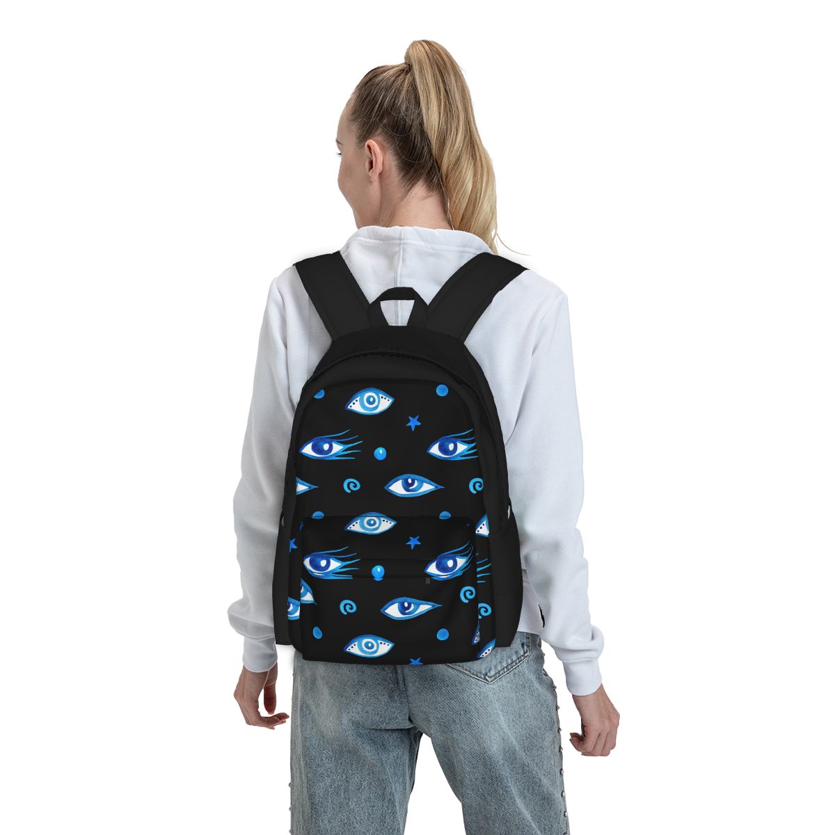 Evil Eye Laptop Mochila Kids Travel Shoulder Bag