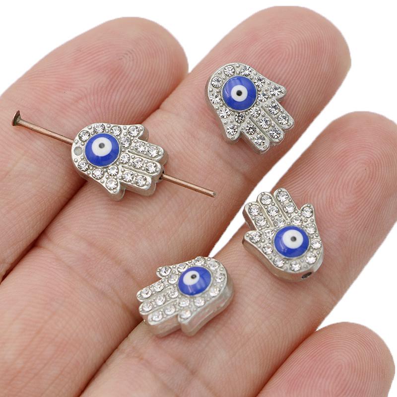 10PCS Hamsa Hand Evil Eye beads