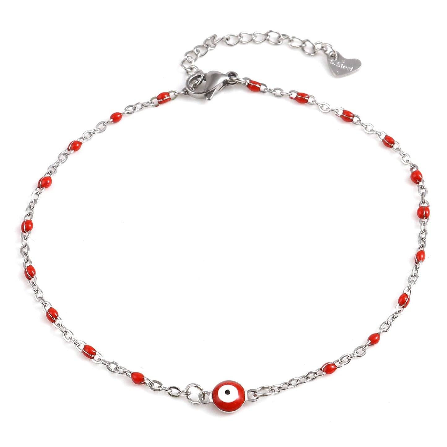 Multicolor Round Evil Eye Anklet