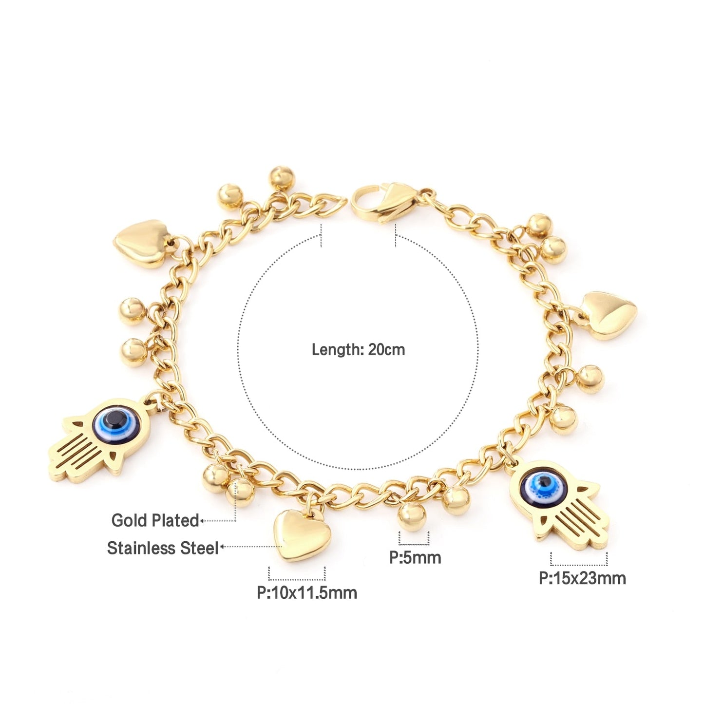 Colorful Evil Eye Handwrist Bracelet