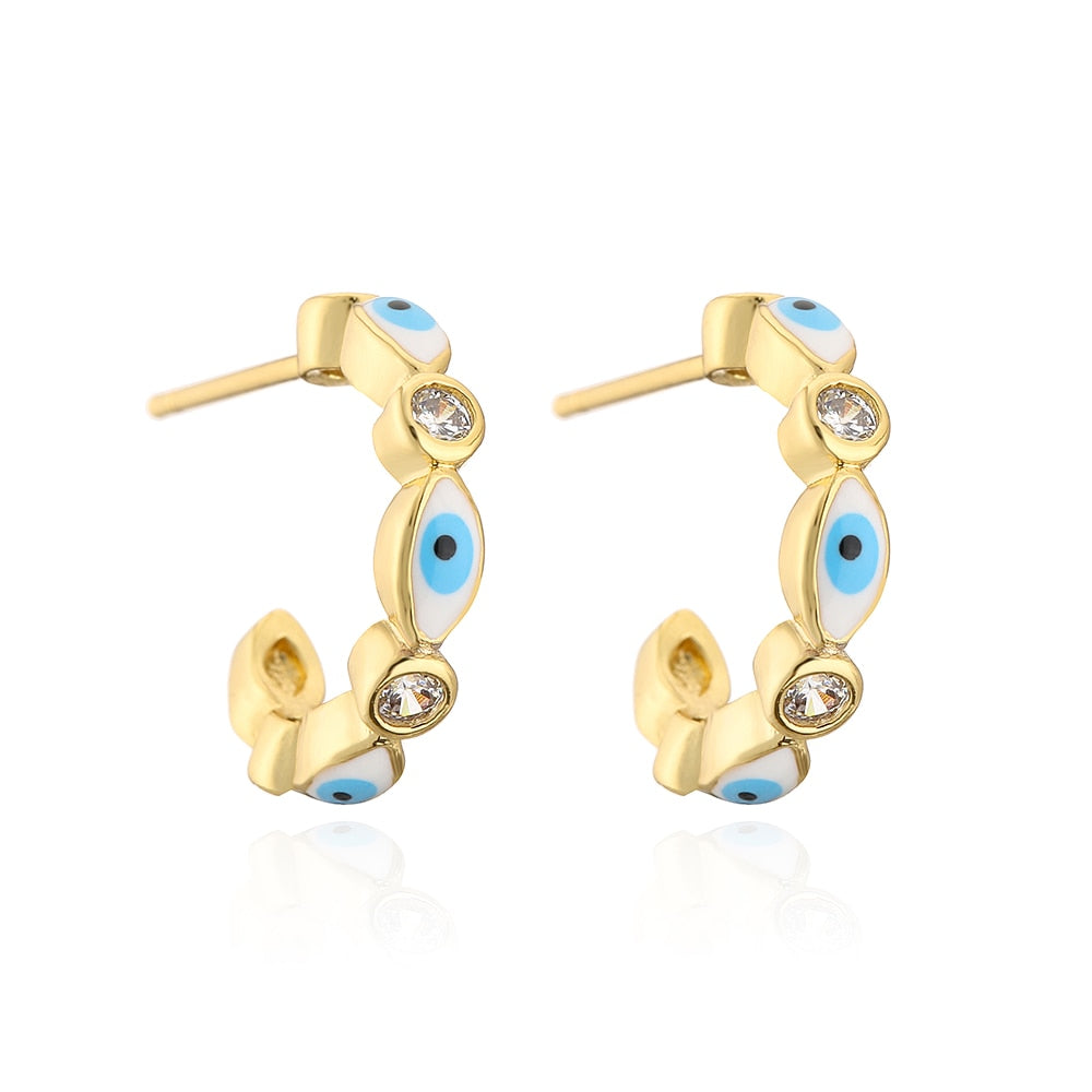 Evil Eye Women Stud Earrings