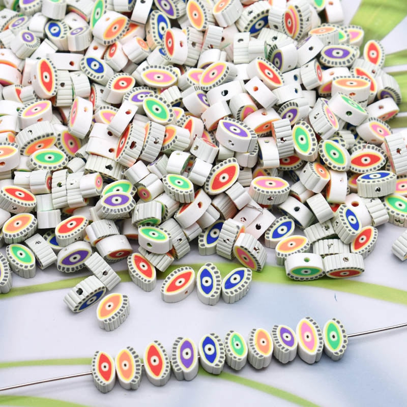 Evil Eye Clay Beads for Making Bracelets