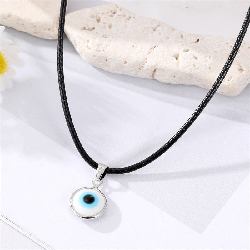 Evil Eye Simple Pendant Choker Necklace