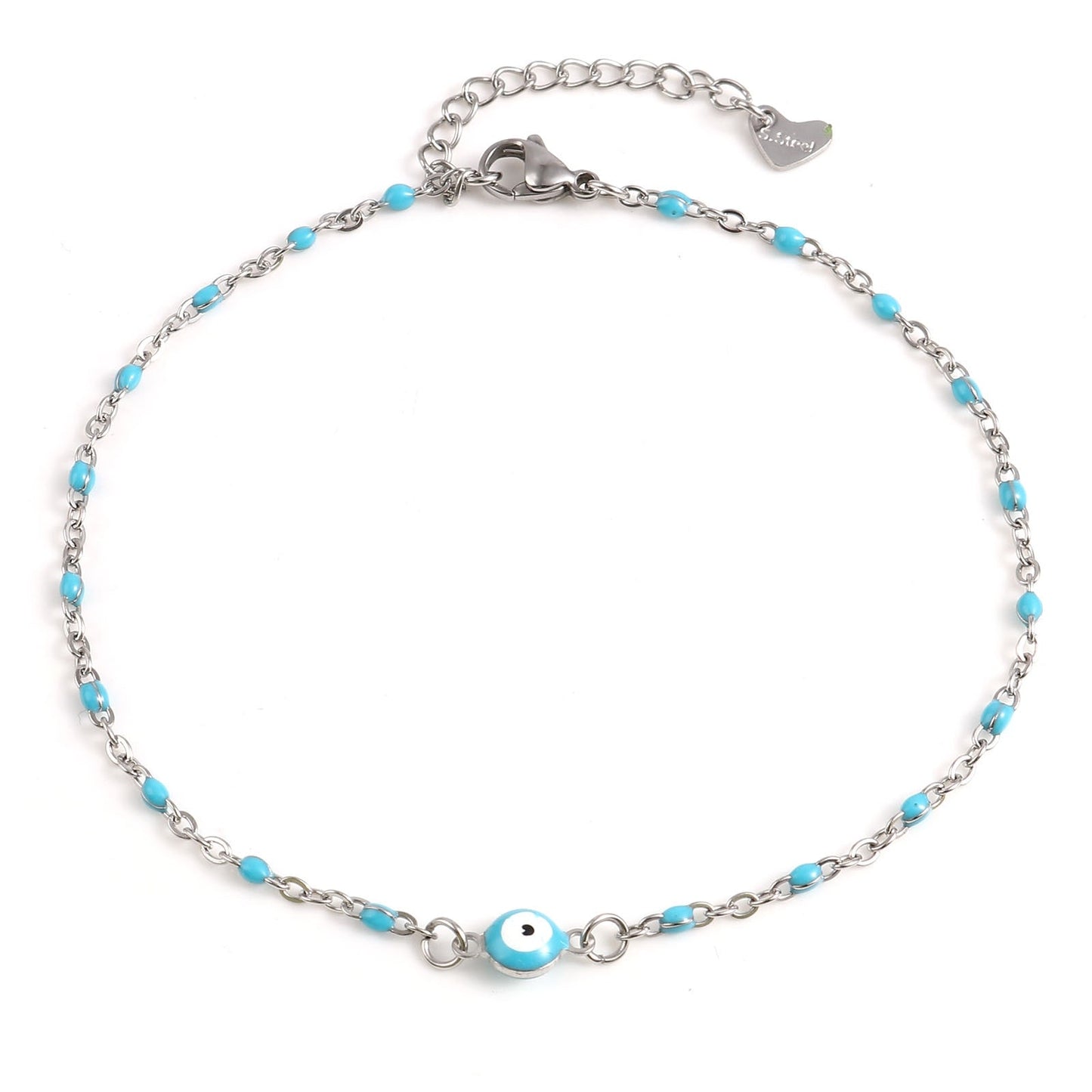Multicolor Round Evil Eye Anklet