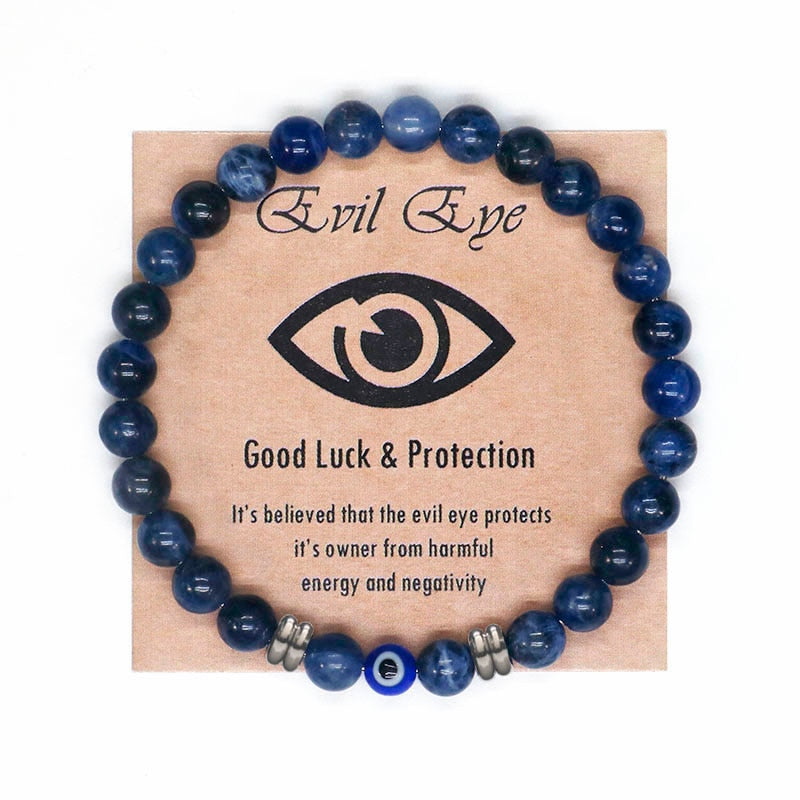Turkish Evil Eye Precious Stone Bracelet