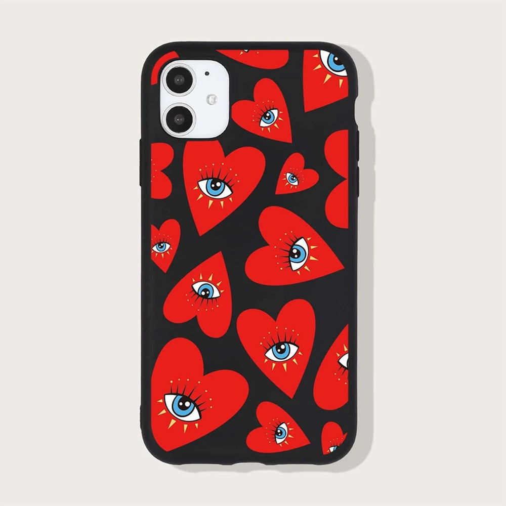 heart evil eye phone case