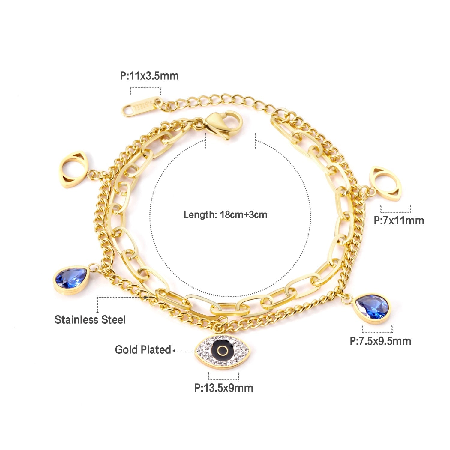 Colorful Evil Eye Handwrist Bracelet
