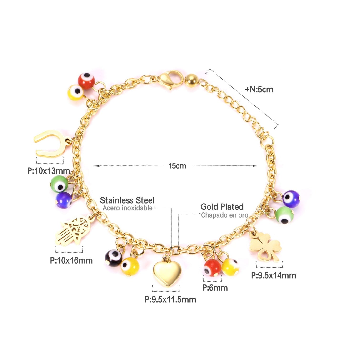 Colorful Evil Eye Handwrist Bracelet
