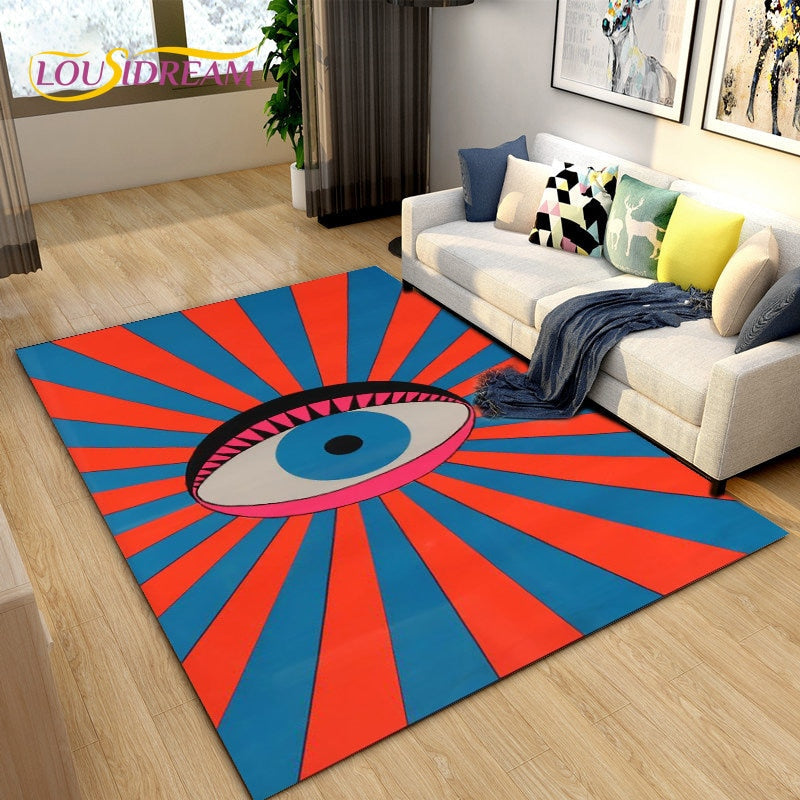 Evil Eye 3d Printed Classic Rugs