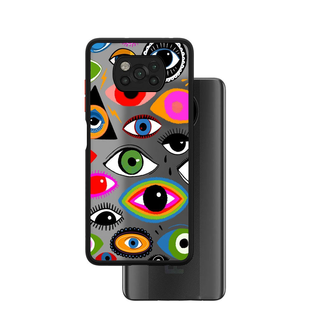 multiple printed evil eye phone case